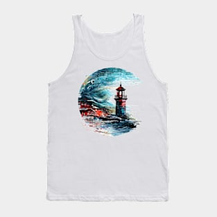 Lighthouse Sea World Ocean Beauty Discovery Travel Tank Top